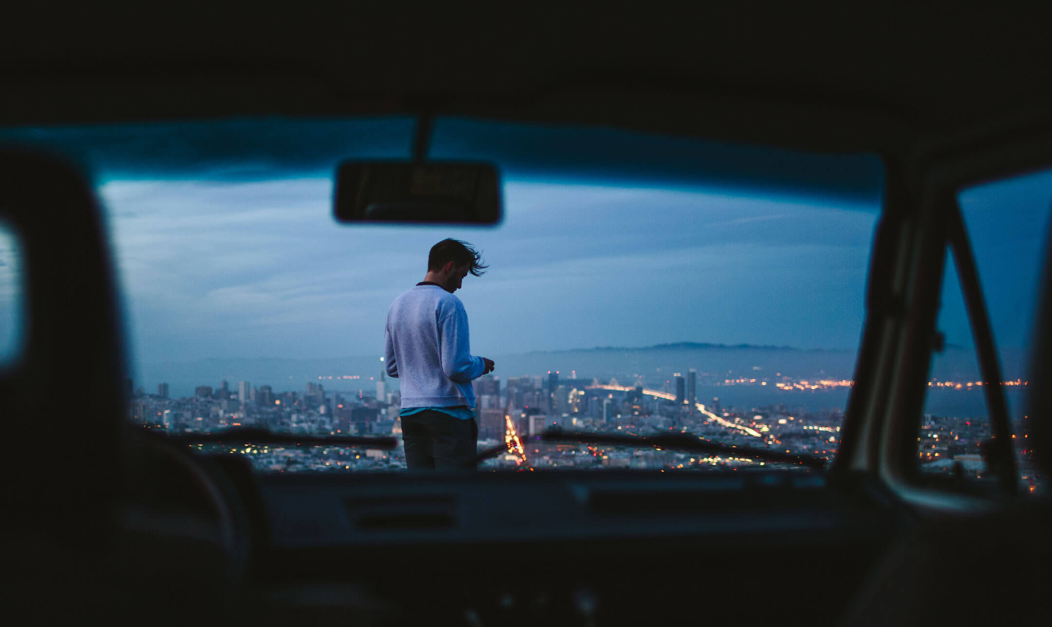 Man using mobile phone